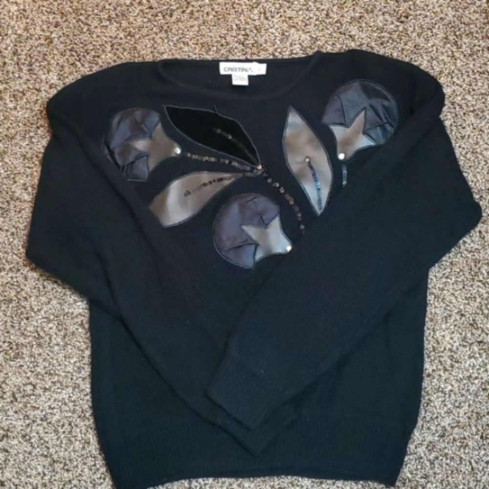 Vintage Y2K Christina Sweater Size L - Silk/Lambswool/Rabbit Hair & Nylon